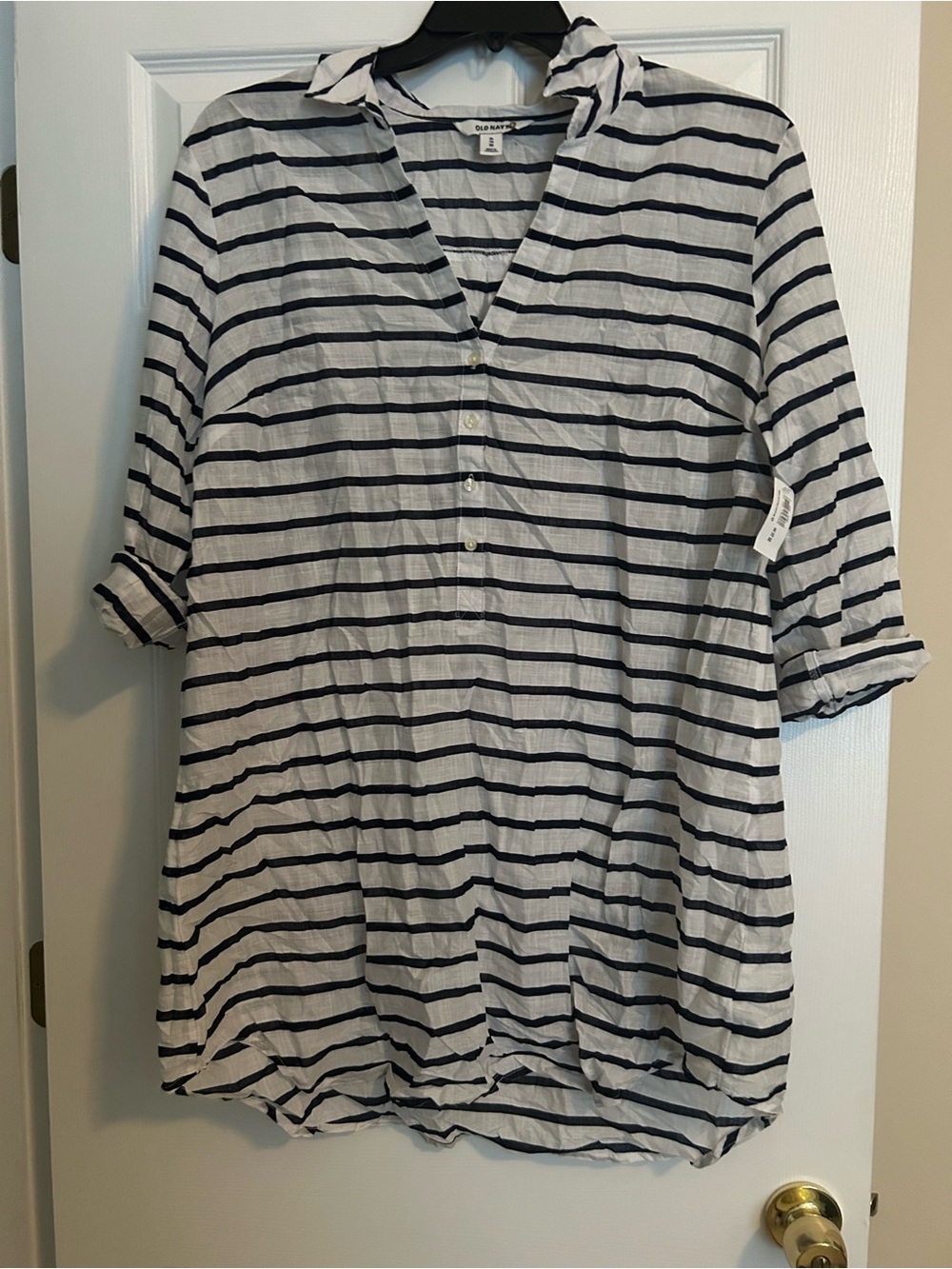 NWT old navy XL popover striped dress  nautical  swim cover